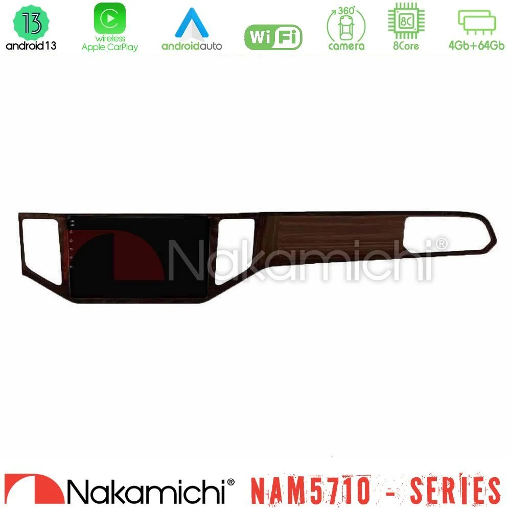 Φωτογραφία προϊόντος: Nakamichi NAM5710 Series 8Core Android13 4+64GB VW Sportsvan 2014-2020 Navigation Multimedia Tablet 9 (Ξύλινη απόχρωση)