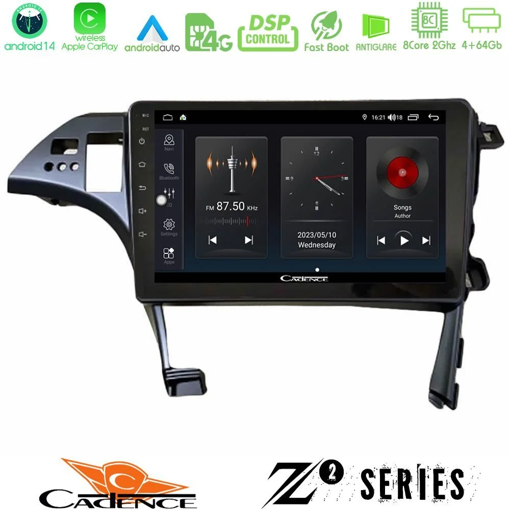 Φωτογραφία προϊόντος: Bizzar Cadence Z2 Series 8Core Android14 4+64GB Toyota Prius 2010-2015 Navigation Multimedia Tablet 10 Με Carplay & Android Auto