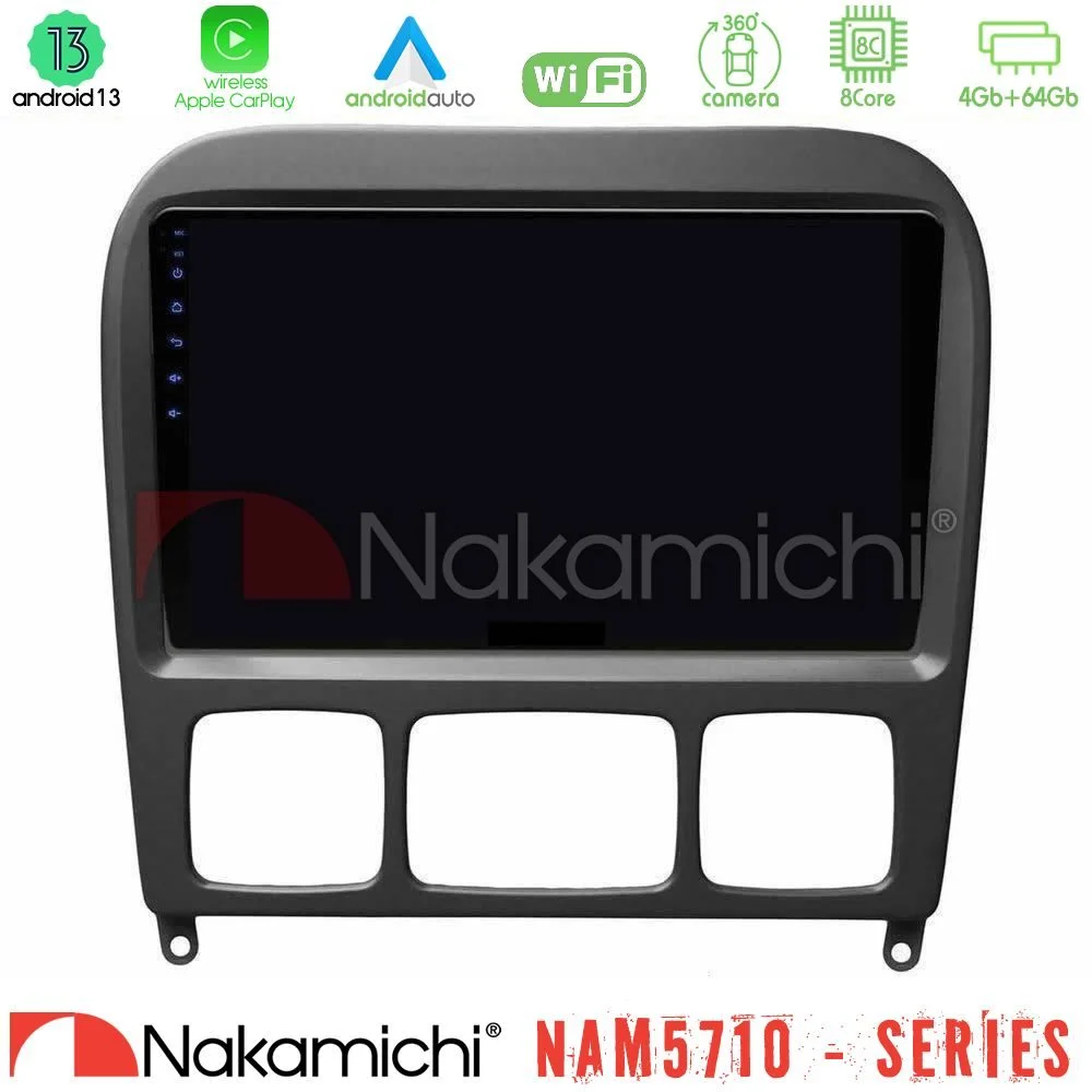 Φωτογραφία προϊόντος: Nakamichi NAM5710 Series 8Core Android13 4+64GB Mercedes S Class 1999-2004 (W220) Navigation Multimedia Tablet 9