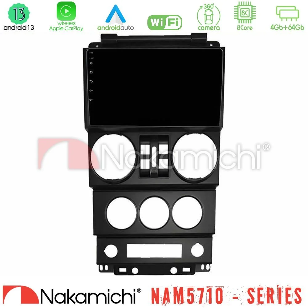 Φωτογραφία προϊόντος: Nakamichi NAM5710 Series 8Core Android13 4+64GB Jeep Wrangler 2008-2010 Navigation Multimedia Tablet 9