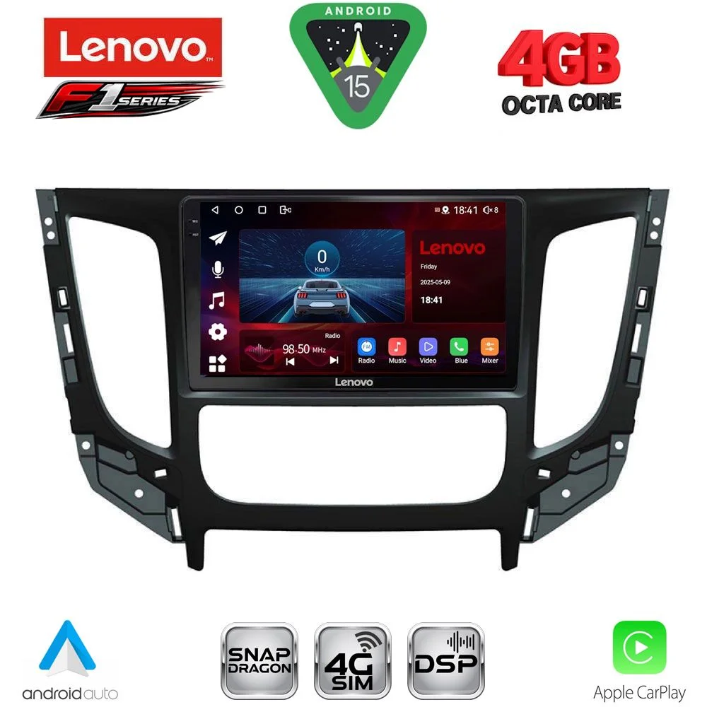 Φωτογραφία προϊόντος: LENOVO SSQ 9437_CPA CLIMA (9inc) MULTIMEDIA TABLET for MITSUBISHI L200 mod. 2015-2019 with CLIMA