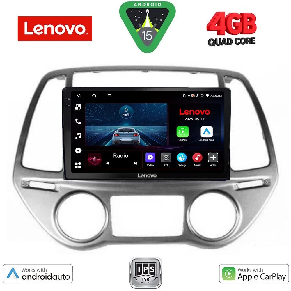 Φωτογραφία προϊόντος: LENOVO LVE 8227_CPAA CLIMA (9inc) MULTIMEDIA TABLET for HYUNDAI i20 mod. 2008-2012