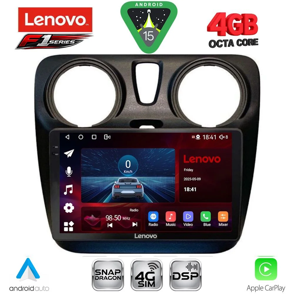Φωτογραφία προϊόντος: LENOVO SSQ 9112_CPA (9inc) MULTIMEDIA TABLET for DACIA DOKKER 2012-2022