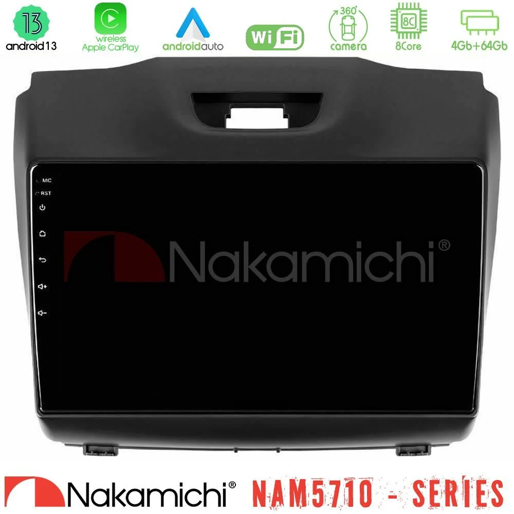 Φωτογραφία προϊόντος: Nakamichi NAM5710 Series 8Core Android13 4+64GB Isuzu D-MAX 2012-2019 Navigation Multimedia Tablet 9