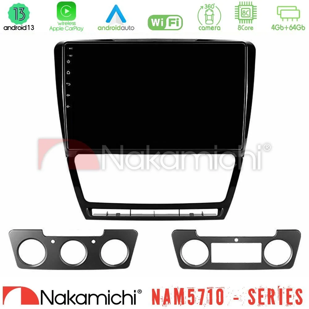 Φωτογραφία προϊόντος: Nakamichi NAM5710 Series 8Core Android13 4+64GB Skoda Octavia 5 Navigation Multimedia Tablet 10