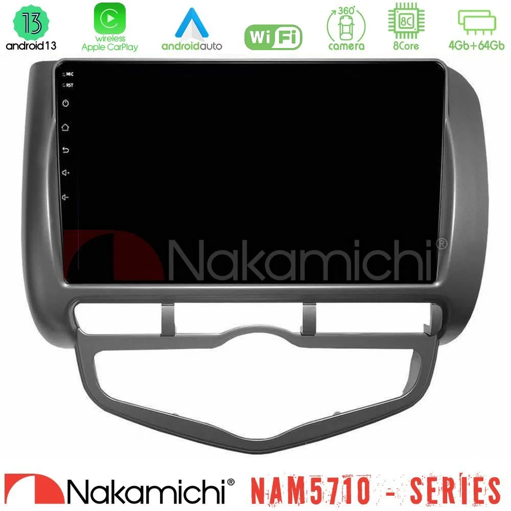 Φωτογραφία προϊόντος: Nakamichi NAM5710 Series 8Core Android13 4+64GB Honda Jazz 2002-2008 (Auto A/C) Navigation Multimedia Tablet 9