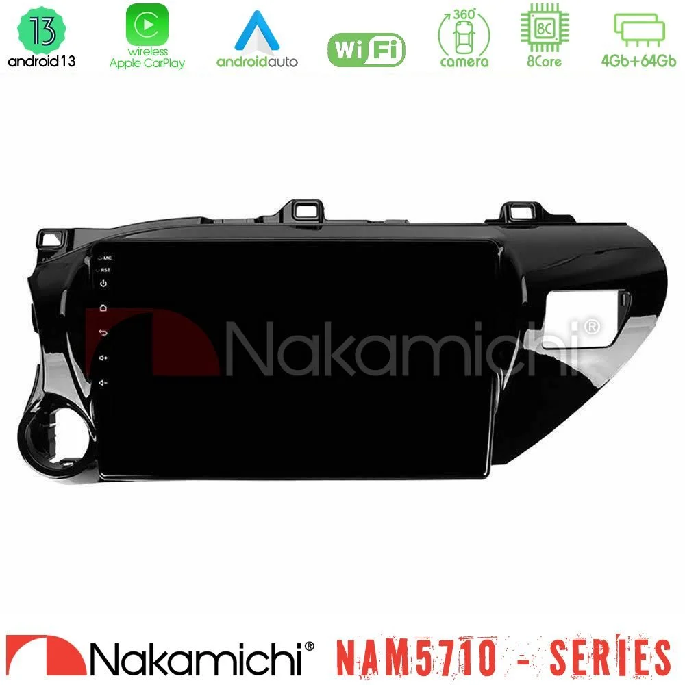 Φωτογραφία προϊόντος: Nakamichi NAM5710 Series 8Core Android13 4+64GB Toyota Hilux 2017-2021 Navigation Multimedia Tablet 10