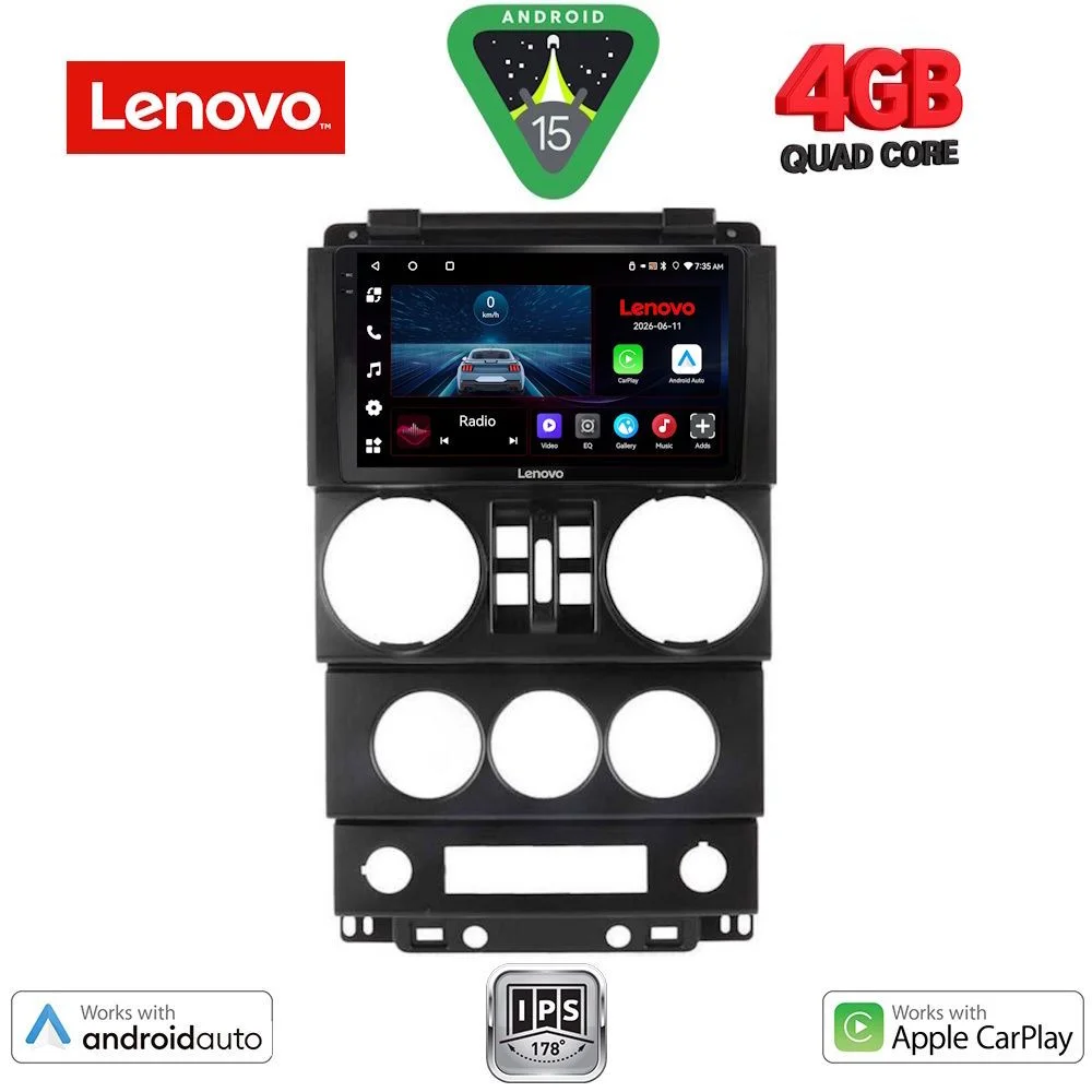 Φωτογραφία προϊόντος: LENOVO LVE 8294_CPAA (9inc) MULTIMEDIA TABLET for JEEP WRANGLER mod. 2006-2011
