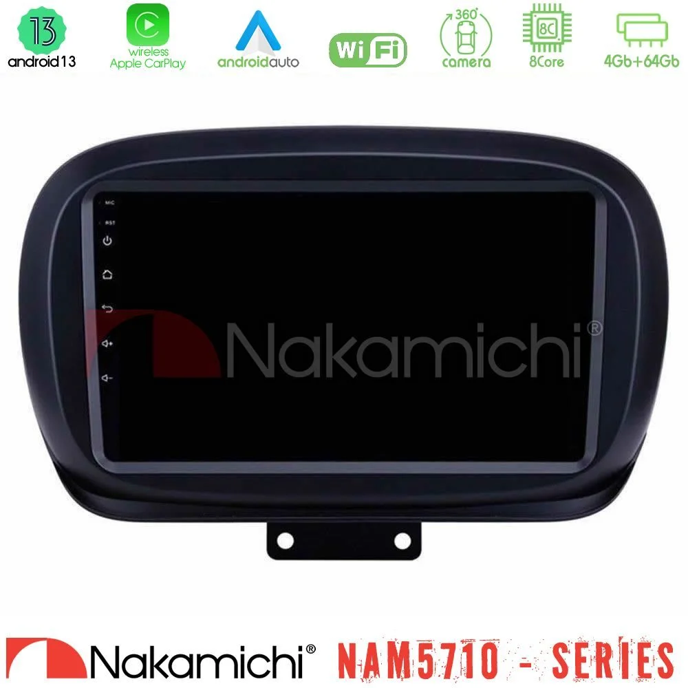 Φωτογραφία προϊόντος: Nakamichi NAM5710 Series 8Core Android13 4+64GB Fiat 500X Navigation Multimedia Tablet 9