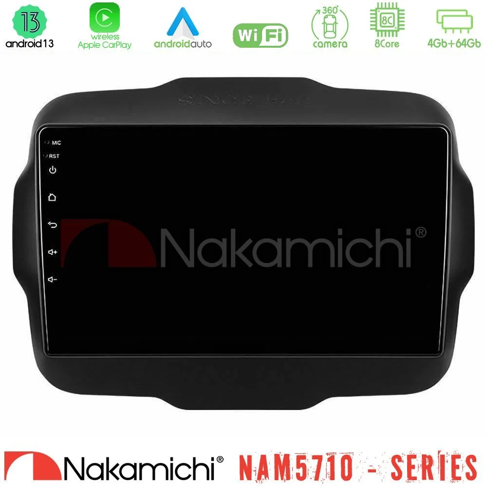 Φωτογραφία προϊόντος: Nakamichi NAM5710 Series 8Core Android13 4+64GB Jeep Renegade 2015-2019 Navigation Multimedia Tablet 9