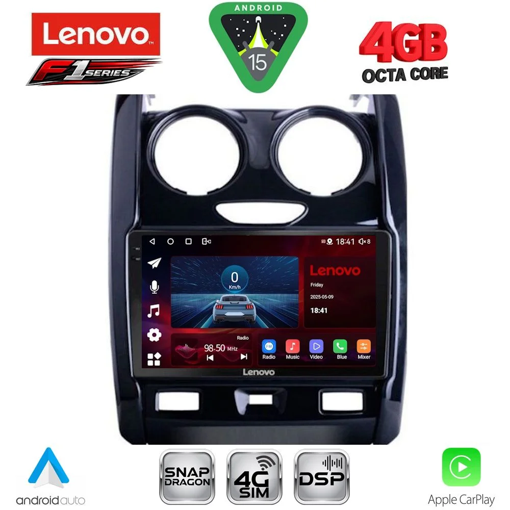 Φωτογραφία προϊόντος: LENOVO SSQ 9103_CPA (9inc) MULTIMEDIA TABLET for DACIA DUSTER mod. 2012-2019