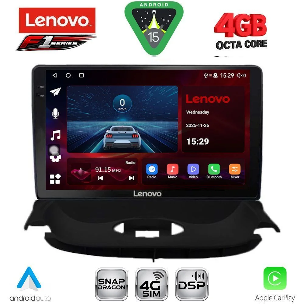 Φωτογραφία προϊόντος: LENOVO SSQ 9505_CPA (9inc) MULTIMEDIA TABLET for PEUGEOT 206 mod. 1998-2006