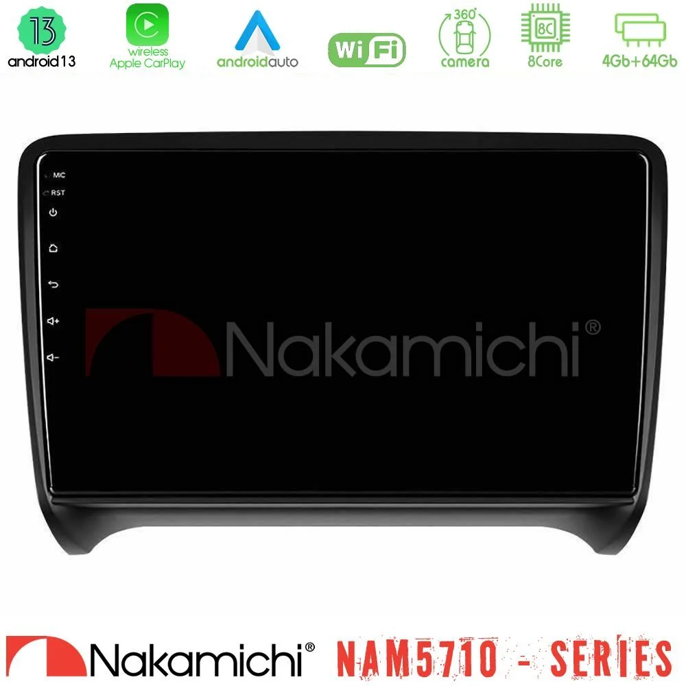 Φωτογραφία προϊόντος: Nakamichi NAM5710 Series 8Core Android13 4+64GB Audi TT B7 Navigation Multimedia Tablet 9