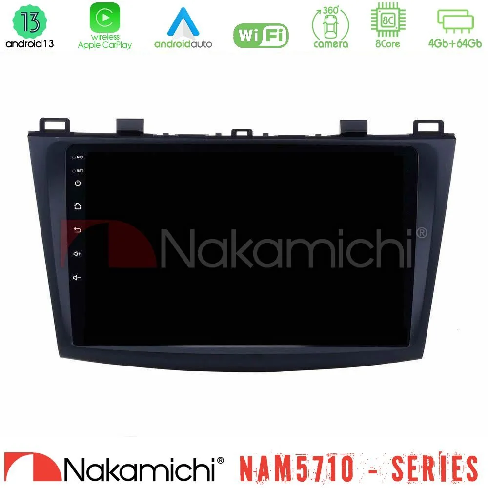 Φωτογραφία προϊόντος: Nakamichi NAM5710 Series 8Core Android13 4+64GB Mazda 3 2009-2014 Navigation Multimedia Tablet 9