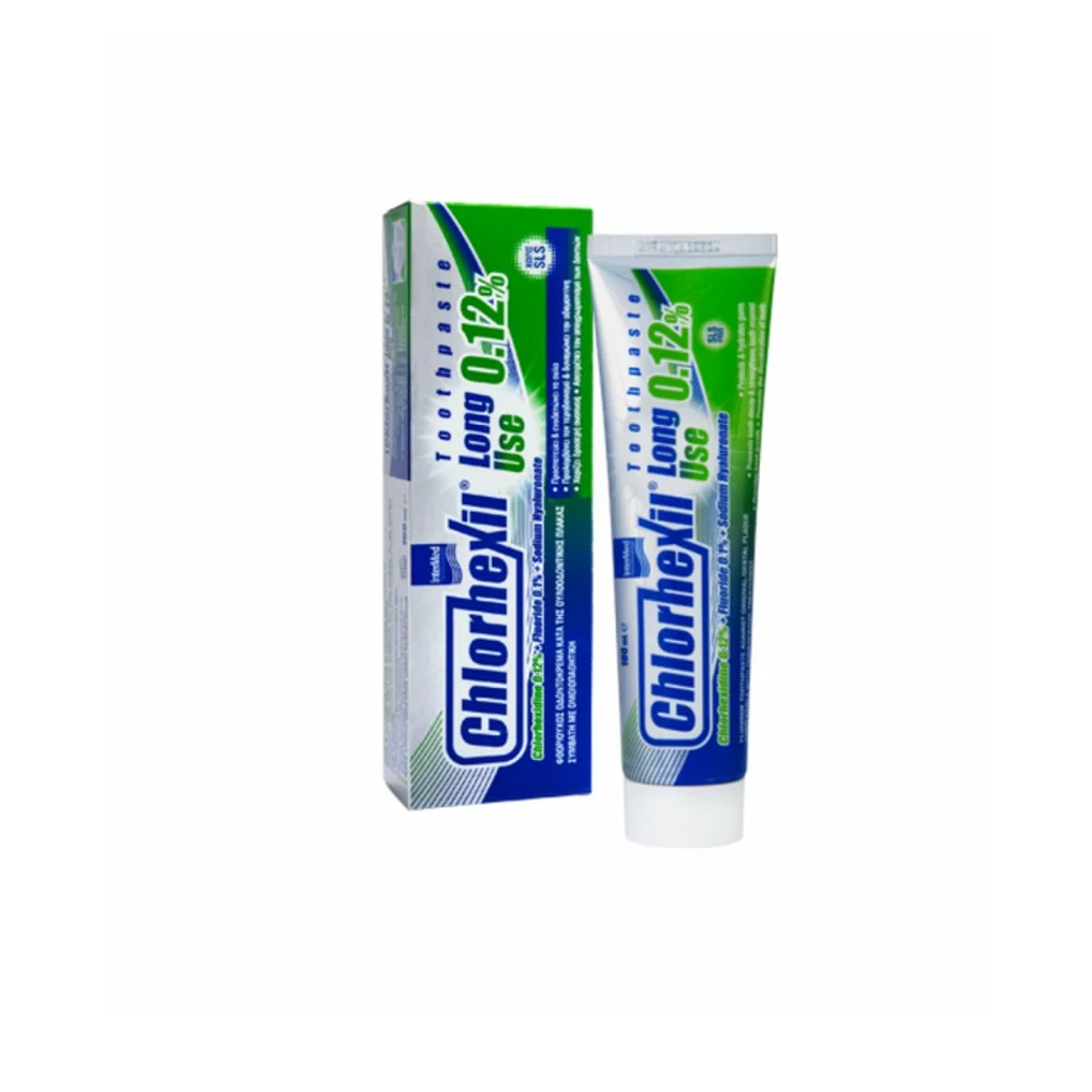 Φωτογραφία προϊόντος: CHLORHEXIL Toothpaste Long Use 0,12% - Φθοριούχος Οδοντόκρεμα Κατά της Ουλοοδοντικής Πλάκας (100ml)
