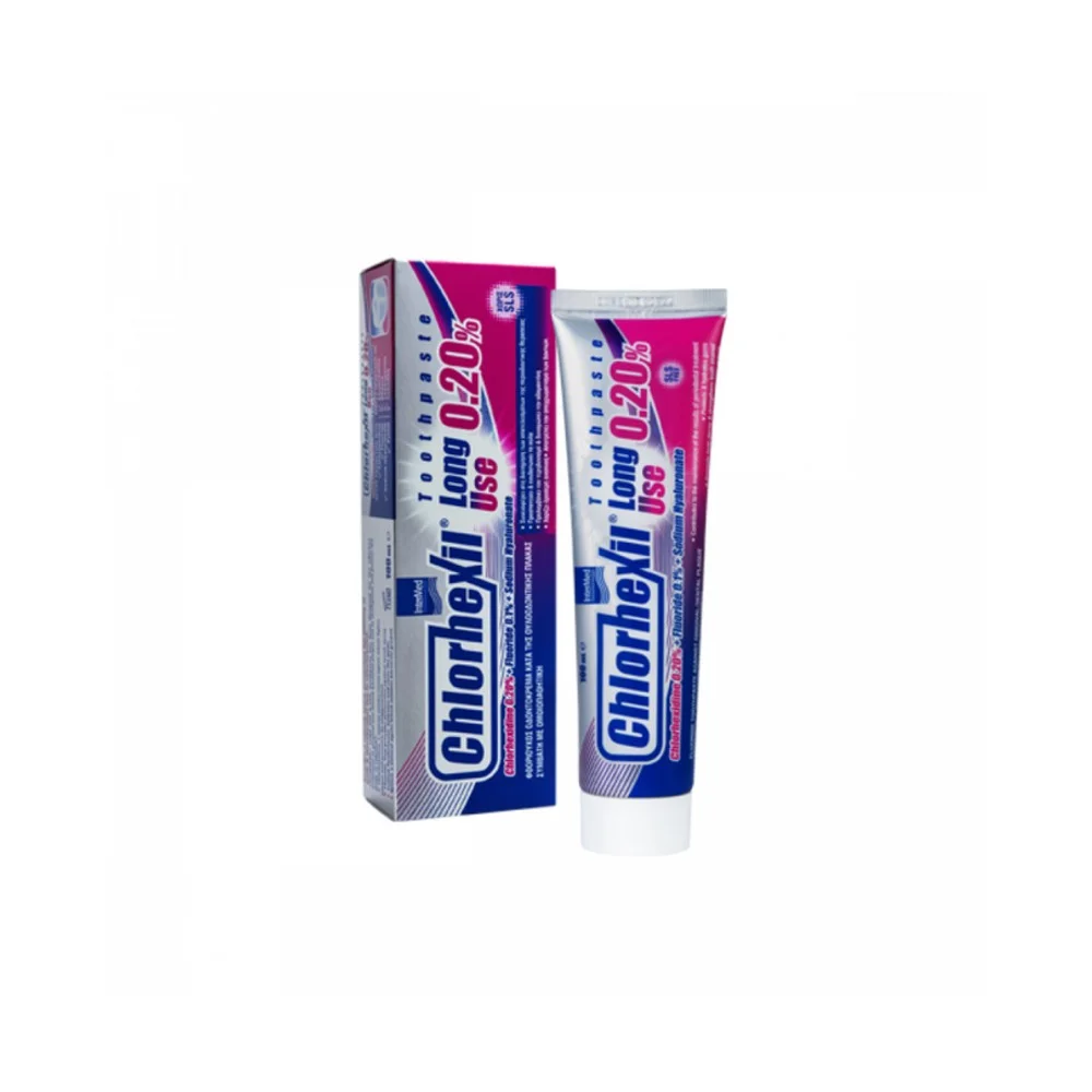 Φωτογραφία προϊόντος: CHLORHEXIL Toothpaste Long Use 0,20% - Φθοριούχος Οδοντόκρεμα Κατά της Ουλοοδοντικής Πλάκας (100ml)