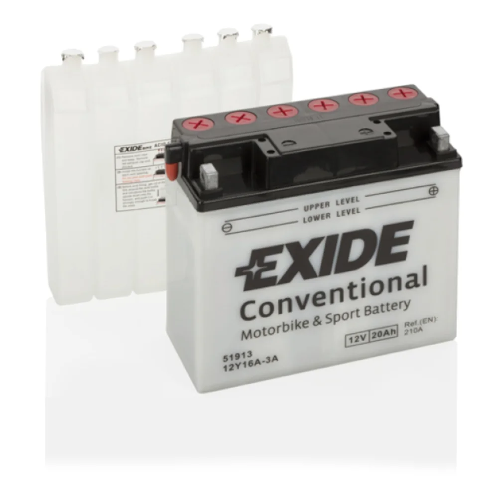 Φωτογραφία προϊόντος: Exide Technologies Μπαταρία μοτοσυκλέτας EXIDE 12Y16A-3A 12V 20Ah