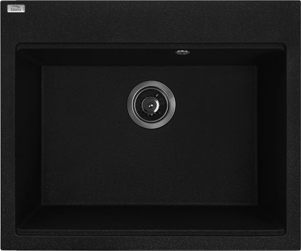 Φωτογραφία προϊόντος: Νεροχύτης κουζίνας γρανιτένιος Laveo Tau SBT_B106 χρώμα μαύρο monocolor 60x50x21.5 ένθετος