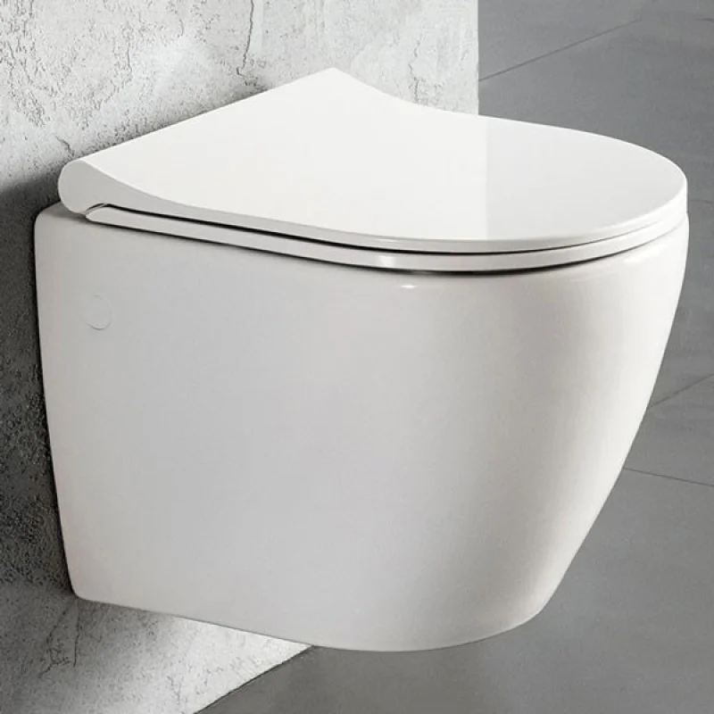 Φωτογραφία προϊόντος: Λεκάνη κρεμαστή με slim soft close καπάκι Bianco Ceramica Vito 48 VT01000SC-300 χρώμα λευκό γυαλιστερό