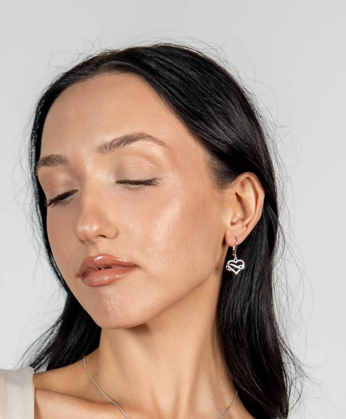 Φωτογραφία προϊόντος: Peach Jewelry Σκουλαρίκια Laura Ασήμι 925 Ρόδιο Καρδιά Με Ροζ Ζιρκόνια
