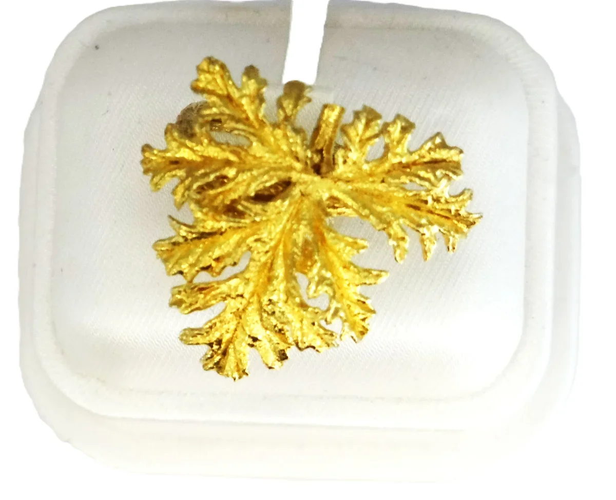 Φωτογραφία προϊόντος: Chxaos Peach Jewelry Δαχτυλίδι Φύλλο Καναδά Ασήμι 925 Επιχρισμένο 18Κ