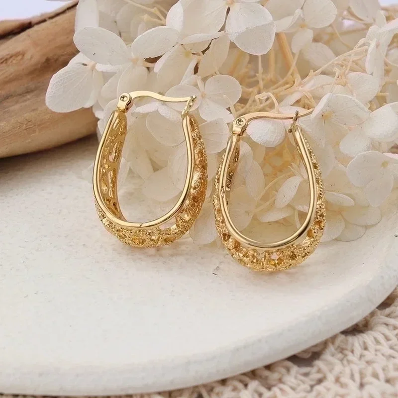 Φωτογραφία προϊόντος: Peach Jewelry Σκουλαρίκια από 316L Ανοξείδωτο Ατσάλι Επιχρυσωμένο 18K