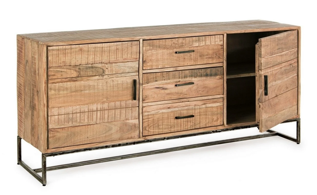 Φωτογραφία προϊόντος: Bizzotto Μπουφές Elmer Καφέ 175x45x77εκ. - Ξύλο / μέταλλο - 175Μx45Πx77Υ