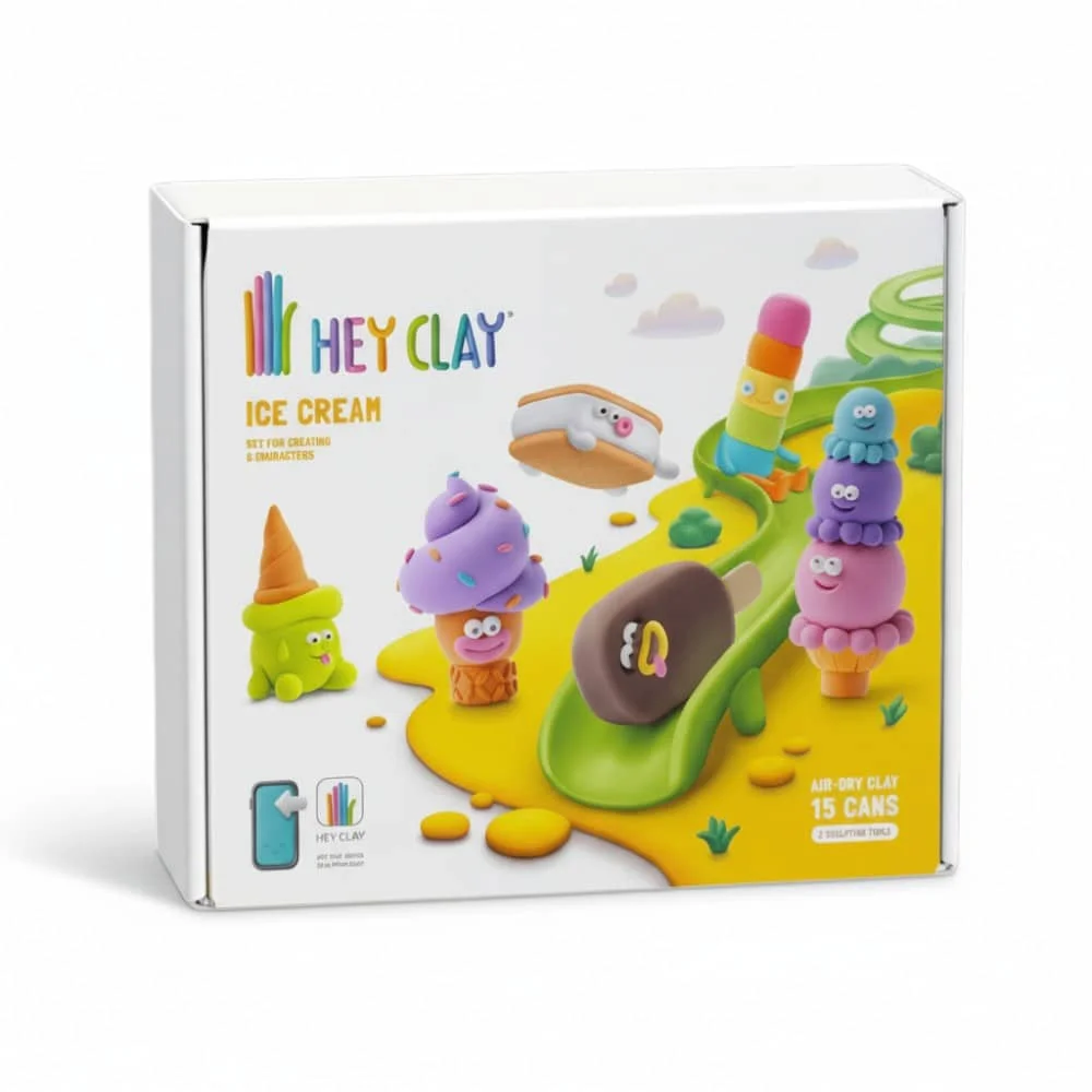Φωτογραφία προϊόντος: Desyllas HEY CLAY 121200 ΠΟΛΥΧΡΩΜΟΣ ΠΗΛΟΣ 5+NICE ICE CREAM