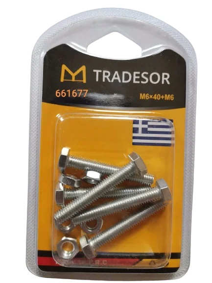 Φωτογραφία προϊόντος: Tradesor Βίδες - 6X40mm - Σετ 12 πακέτα - 661677