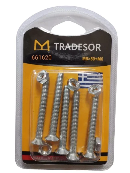 Φωτογραφία προϊόντος: Tradesor Βίδες - 6X50mm - Σετ 12 πακέτα - 661620