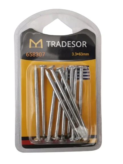 Φωτογραφία προϊόντος: Tradesor Καρφιά - 3.3Χ63mm - Σετ 12 πακέτων - 658307