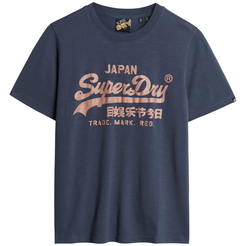 Φωτογραφία προϊόντος: SUPERDRY W D1 OVIN METALLIC VL RELAXED T SHIRT (W1011408A-JUA) ΜΠΛΟΥΖΑ
