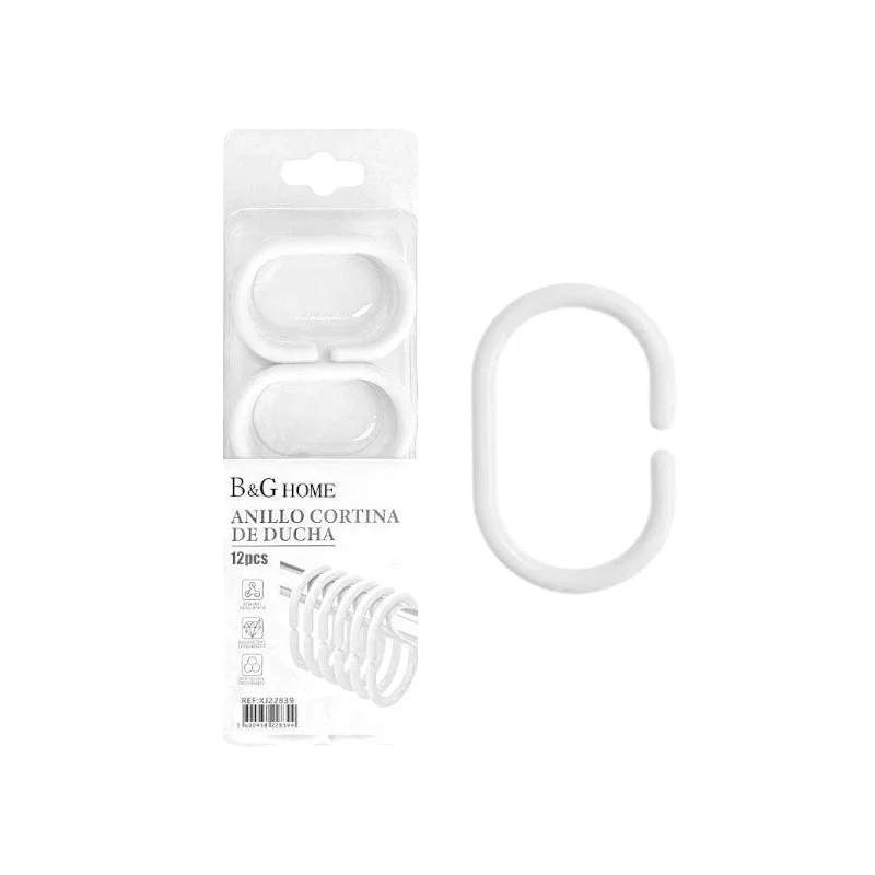 Φωτογραφία προϊόντος: Tradesor Κρίκοι κουρτίνας μπάνιου - White - 21551