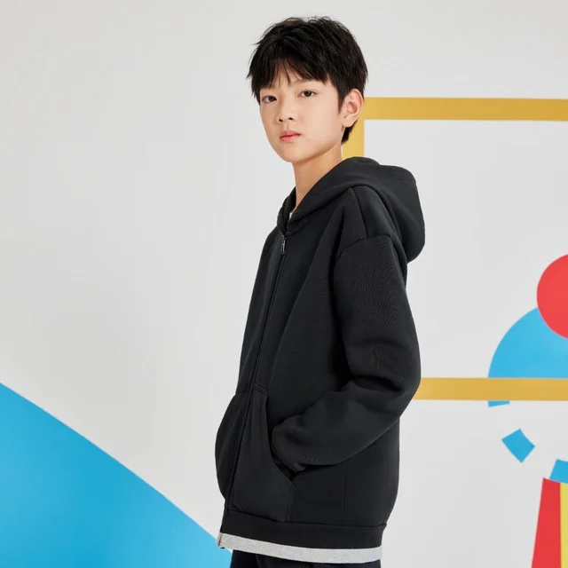 Φωτογραφία προϊόντος: Adidas Αθλητική Παιδική Ζακέτα Φούτερ Fleece HN6182 ΜΑΥΡΟ