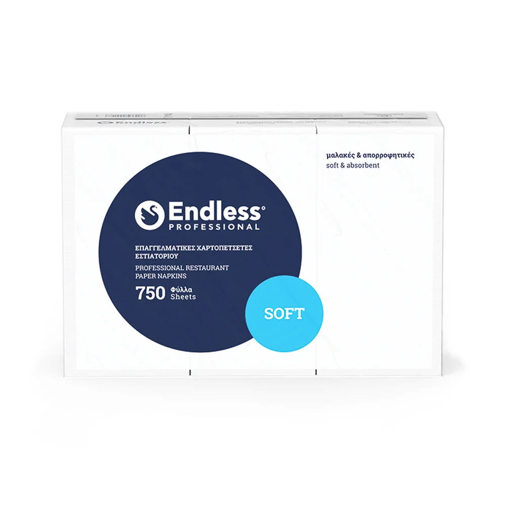 Φωτογραφία προϊόντος: Endless Soft Χαρτοπετσέτες Εστιατορίου 24x24 (5x750τμχ)