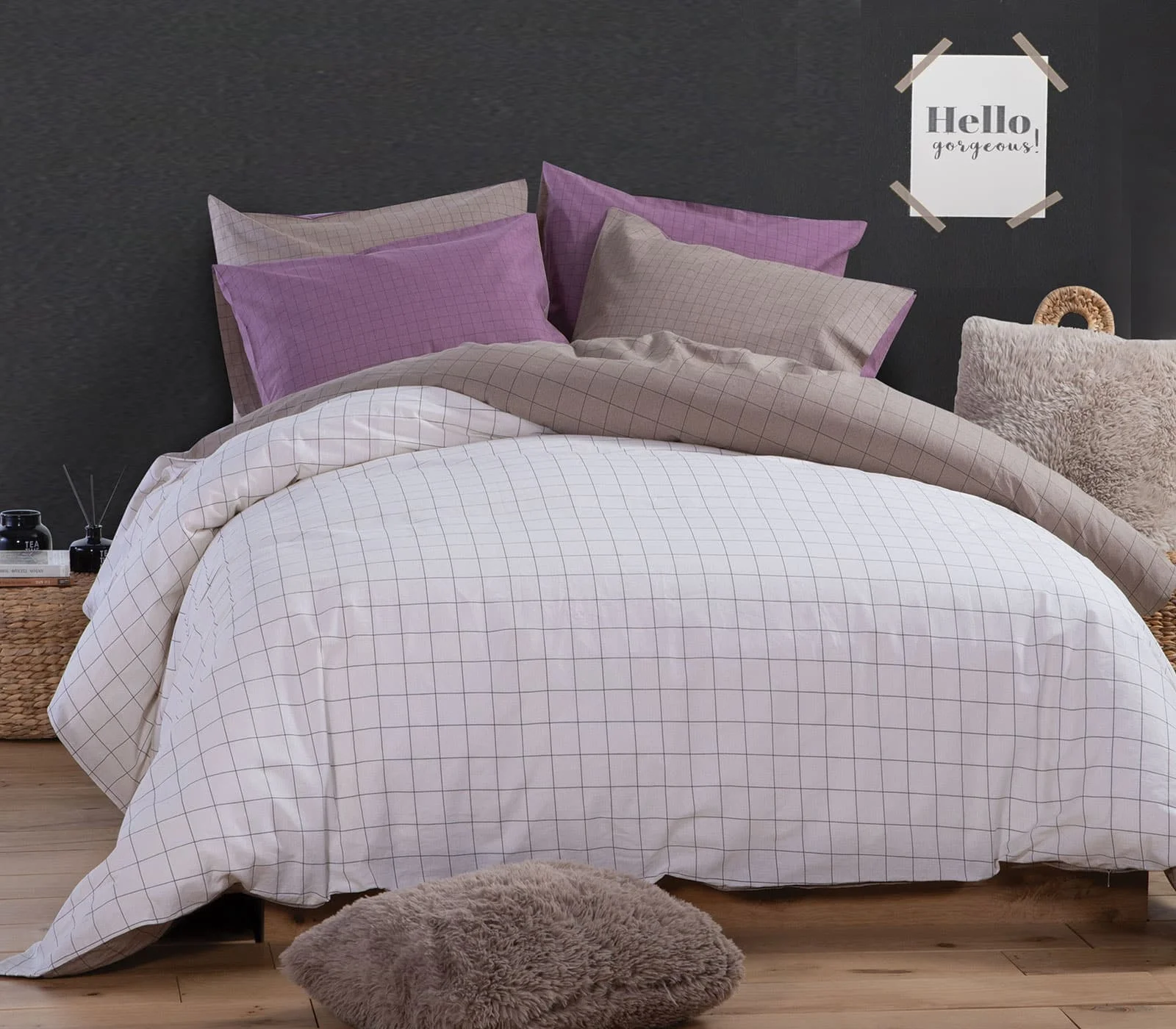 Φωτογραφία προϊόντος: nef-nef ΣΕΤ ΣΕΝΤΟΝΙΑ KING SIZE CREATIVE ΜΕ ΛΑΣΤΙΧΟ (180X200+35) ECRU NEF NEF