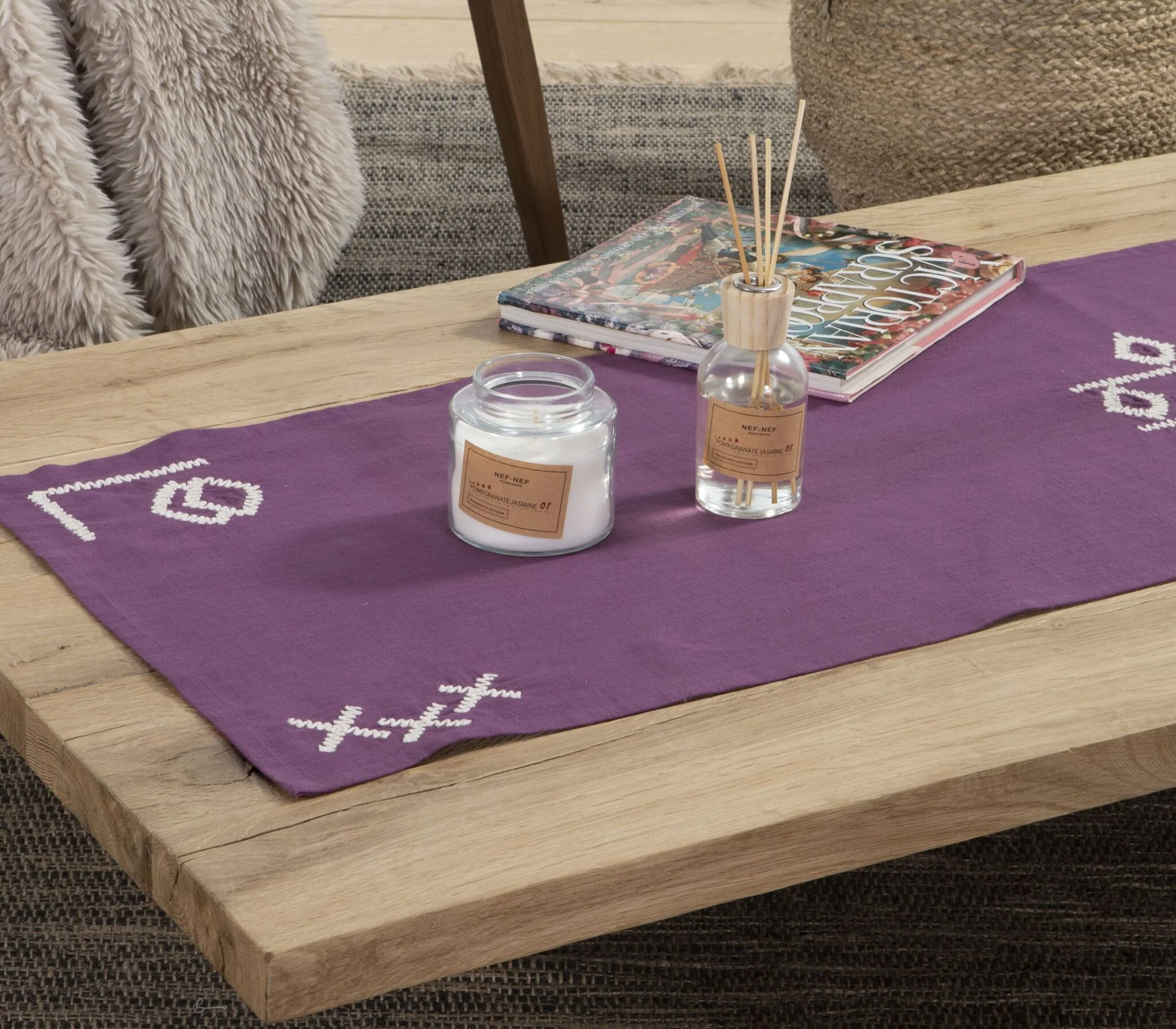 Φωτογραφία προϊόντος: nef-nef ΤΡΑΒΕΡΣΑ LAOURA 45X150 MAUVE NEF NEF
