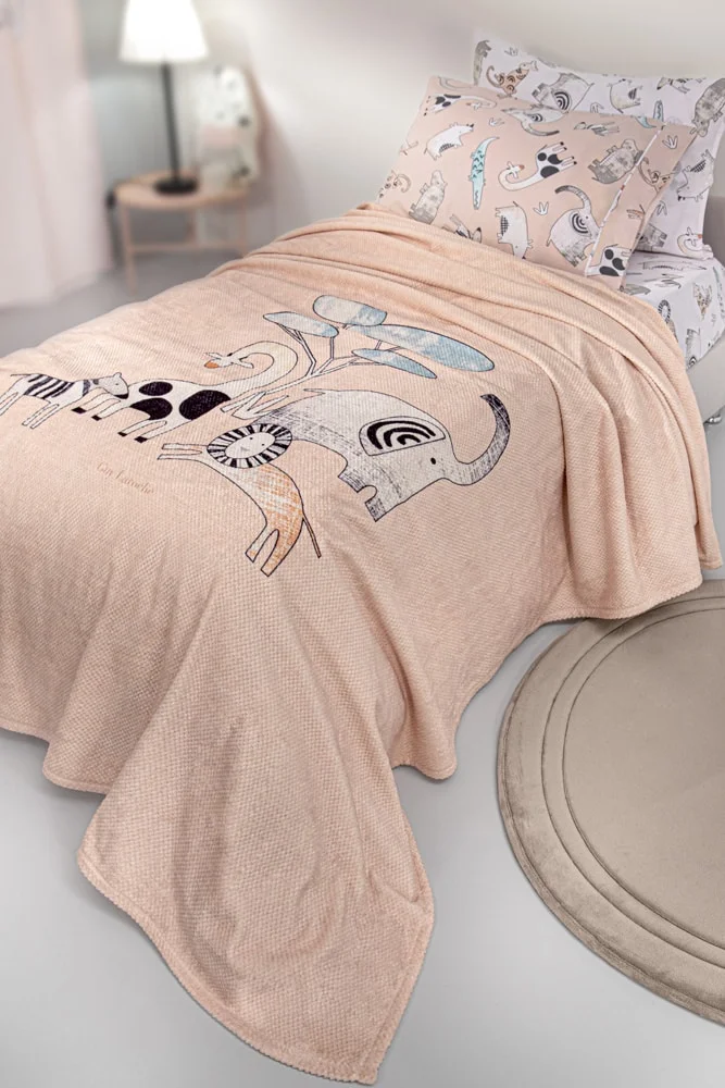 Φωτογραφία προϊόντος: Guy Laroche FLEECE ΚΟΥΒΕΡΤΑ ΜΟΝΗ ULTRA SOFT ZOOTOPIA CAMEO 160X220