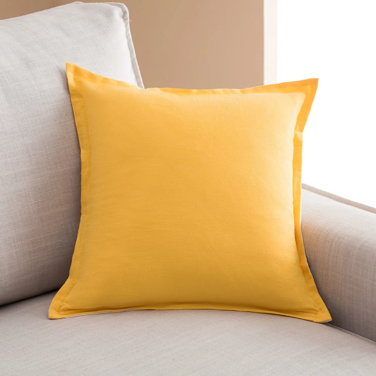 Φωτογραφία προϊόντος: Μαξιλαροθήκη 43x43cm GOFIS HOME Light veil Sun Yellow/Vanilla 309/ 10