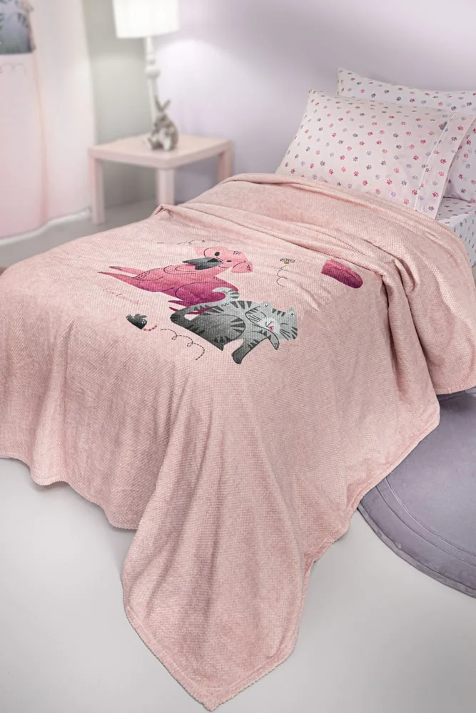 Φωτογραφία προϊόντος: Guy Laroche FLEECE ΚΟΥΒΕΡΤΑ ΜΟΝΗ ULTRA SOFT PAW PINKY 160X220