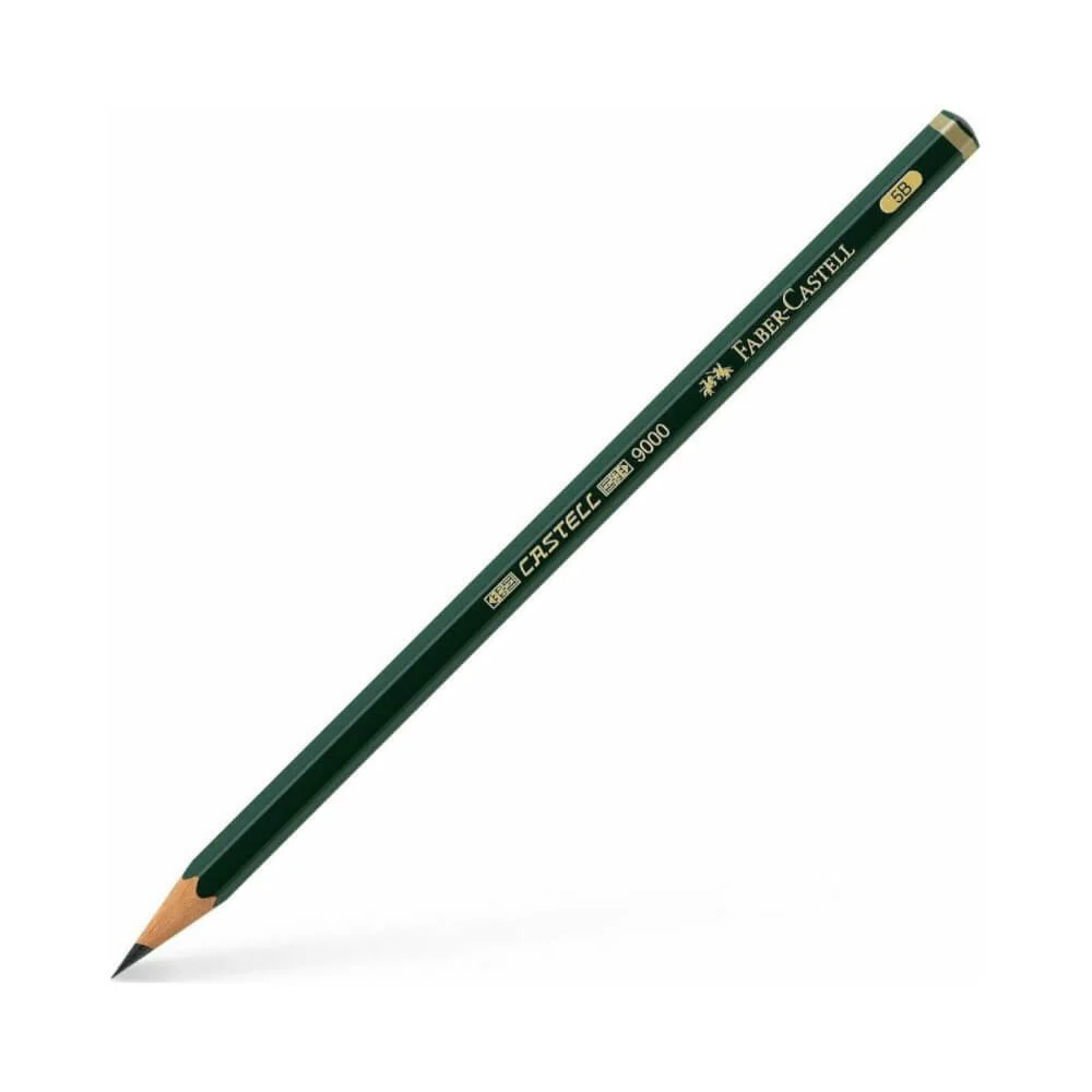 Φωτογραφία προϊόντος: Faber Castell Faber-Castell 9000 Μολύβι σχεδίου 5B Πράσινο 119005
