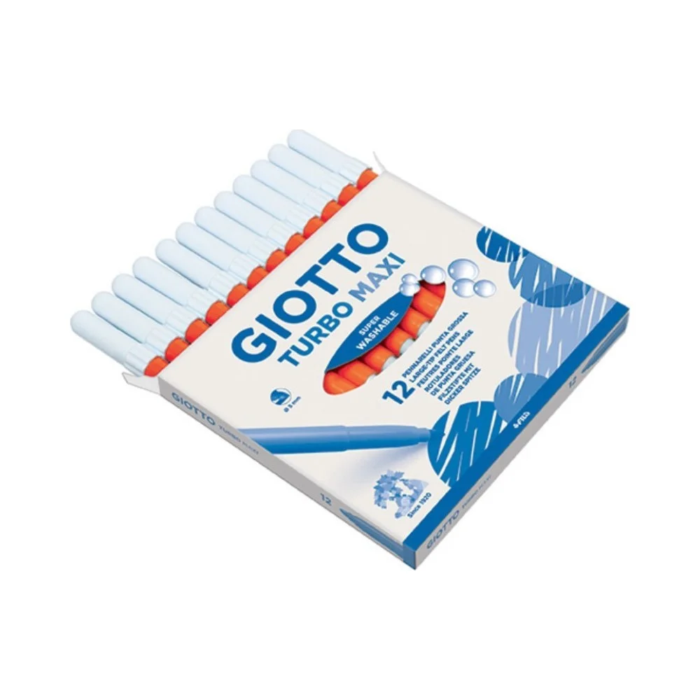 Φωτογραφία προϊόντος: Giotto Turbo Maxi Πλενόμενοι Μαρκαδόροι Ζωγραφικής Χονδροί σε Πορτοκαλί Χρώμα 456005