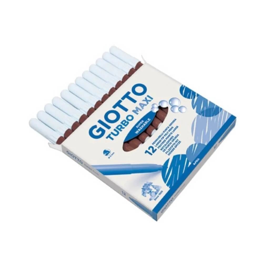 Φωτογραφία προϊόντος: Giotto Turbo Maxi Πλενόμενοι Μαρκαδόροι Ζωγραφικής Χονδροί σε Καφέ Χρώμα 456016