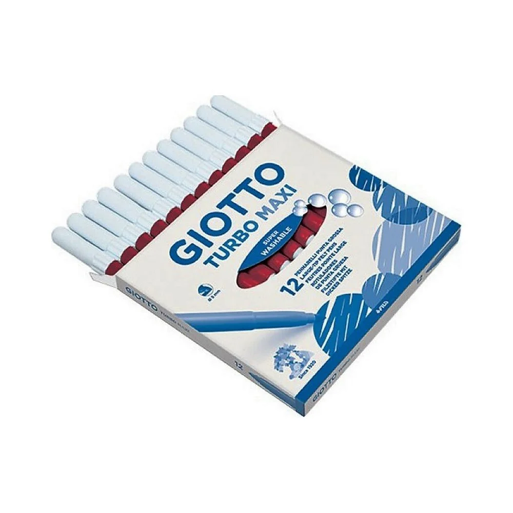 Φωτογραφία προϊόντος: Giotto Turbo Maxi Πλενόμενοι Μαρκαδόροι Ζωγραφικής Χονδροί σε Κόκκινο Χρώμα 456011