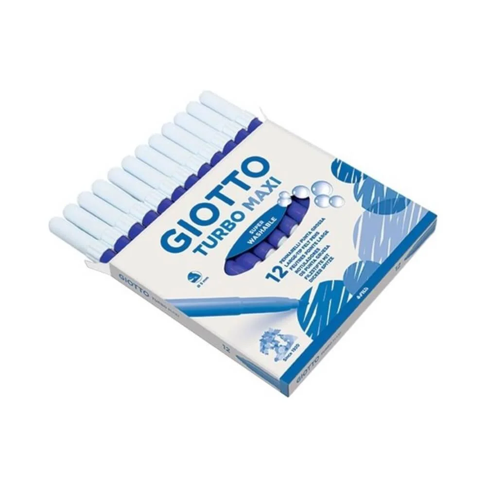Φωτογραφία προϊόντος: Giotto Turbo Maxi Πλενόμενοι Μαρκαδόροι Ζωγραφικής Χονδροί σε Μπλε Χρώμα 456032