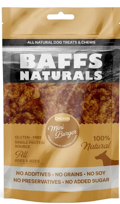 Φωτογραφία προϊόντος: Baffs Φυσικό και υγιεινό Burger με κοτόπουλο 100gr Baffs Naturals (2070192)