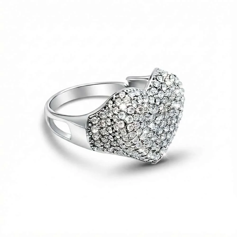 Φωτογραφία προϊόντος: OEM Diamonds heart silver ring