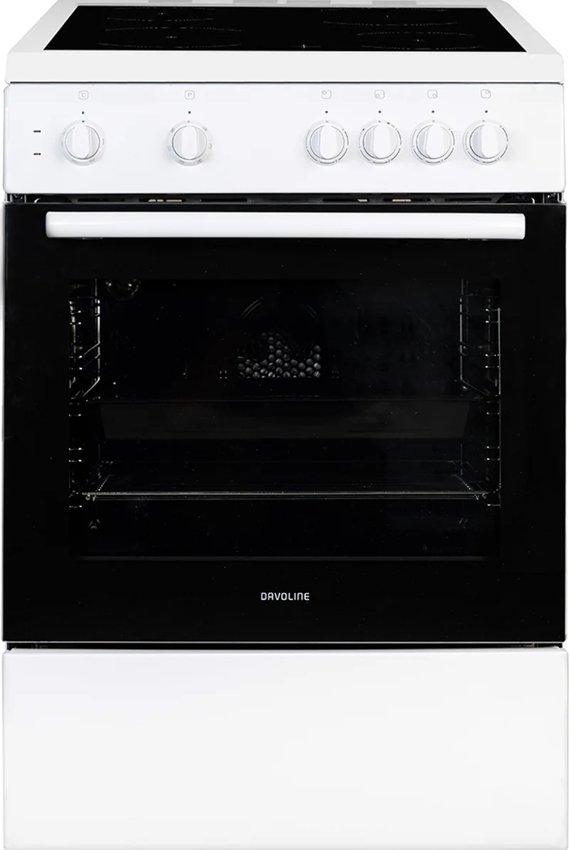 Φωτογραφία προϊόντος: Davoline DAC 600 WH Κουζίνα 72lt με Κεραμικές Εστίες 4+1 Ζωνών