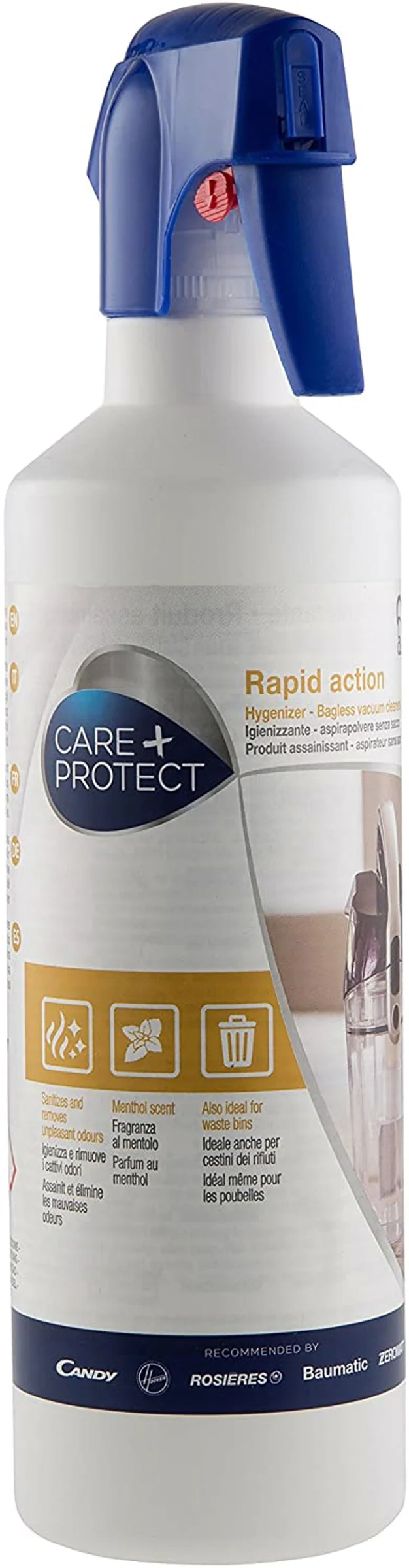 Φωτογραφία προϊόντος: CARE+PROTECT CSL9001/1 35602118 (Απολυμαντικό για Σκούπες χωρίς Σακούλα-Κάδου 500ml)