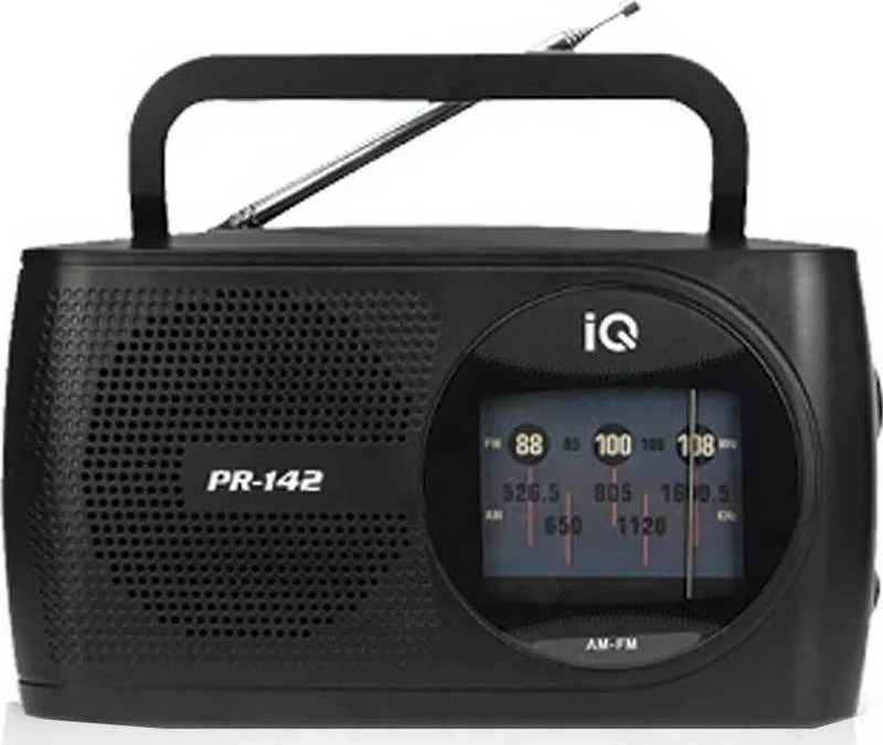 Φωτογραφία προϊόντος: IQ PR-142 (Φορητό Ραδιόφωνο Ρεύματος-Μπαταρίας Μαύρο)